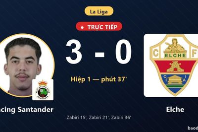 TRỰC TIẾPTrực tiếp Racing Santander vs Elche: Racing Santander nới rộng cách biệt 3-0
