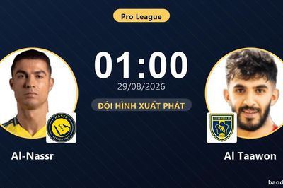 TRỰC TIẾPTrực tiếp Al-Nassr vs Al Taawon: Đội hình xuất phát