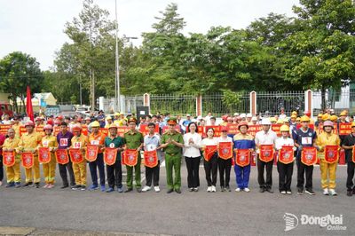 Cụm thi số 6 tổ chức hội thao kiểm tra nghiệp vụ phòng cháy, chữa cháy và cứu nạn, cứu hộ