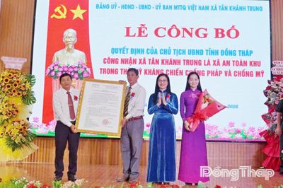 Tân Khánh Trung, Lấp Vò, Trường Xuân: Đón nhận danh hiệu xã An toàn khu