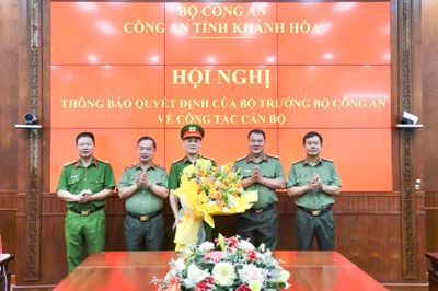 Công an tỉnh Khánh Hòa tổ chức hội nghị thông báo quyết định của Bộ trưởng Bộ Công an về công tác cán bộ