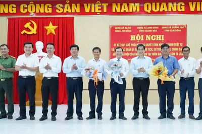 Ký kết quy chế phối hợp vùng giáp ranh giữa 3 xã Anh Dũng, Ka Đô và Quảng Lập