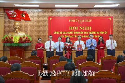 Hội nghị công bố các quyết định của Ban Thường vụ Tỉnh uỷ về công tác tổ chức bộ máy và cán bộ