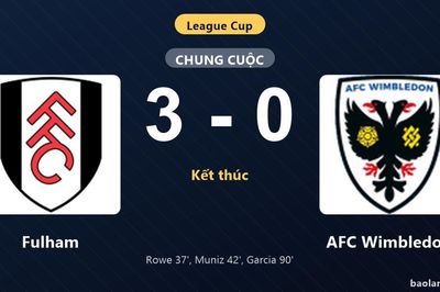 Thống kê trận đấu Fulham 3-0 AFC Wimbledon: G. Garcia tỏa sáng, Fulham giành chiến thắng, đi tiếp