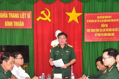 Kiểm tra công tác lưu trữ, bảo quản mẫu hài cốt liệt sĩ tại Lâm Đồng