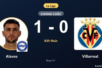 Thắng tối thiểu Villarreal, Alaves chen chân vào top 5 khiến đối thủ tụt lại