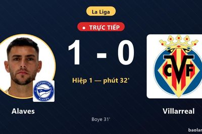 TRỰC TIẾPTrực tiếp Alaves vs Villarreal: Hiệp 2 bắt đầu, Alaves dẫn 1-0