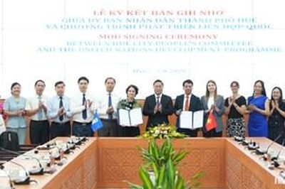 TP. Huế và UNDP tăng cường hợp tác phát triển bền vững