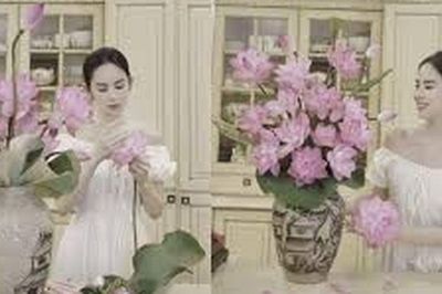Không cần mâm cỗ xa hoa, 'mỹ nhân nụ cười' Hương Liên vẫn gây chú ý bởi một chi tiết 'ghi điểm' trong ngày Rằm tháng 7