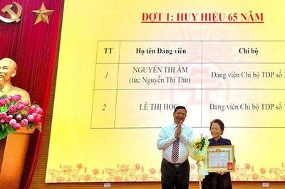 273 đảng viên phường Ô Chợ Dừa được trao tặng Huy hiệu Đảng đợt 2-9