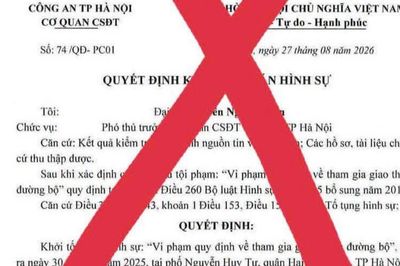 Hà Nội: Phạt 12,5 triệu đồng người đăng tải văn bản giả mạo quyết định khởi tố