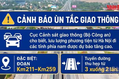 [Video] Phân luồng xe đi ngược chiều trên cao tốc Pháp Vân-Cao Bồ dịp 2/9