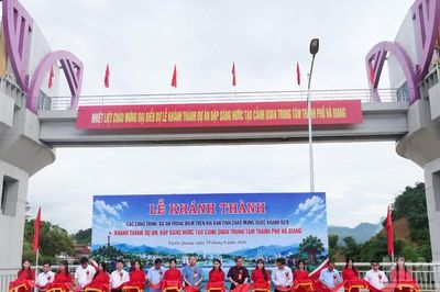 Tuyên Quang khánh thành đập dâng nước tại phường Hà Giang 1
