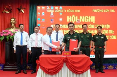 Phường Sơn Trà và Tổng công ty Sông Thu ký kết chương trình phối hợp công tác dân vận