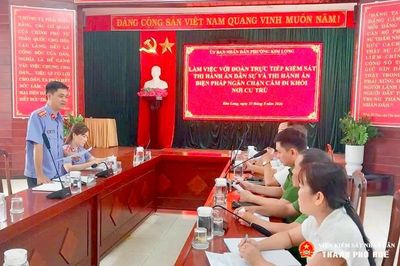 VKSND khu vực 2, TP Huế kiểm sát thi hành án hình sự tại phường Kim Long