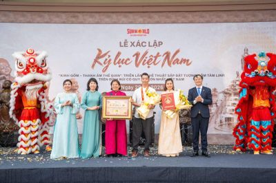 Không gian 414 tượng gốm trên núi Bà Đen được xác lập kỷ lục Việt Nam