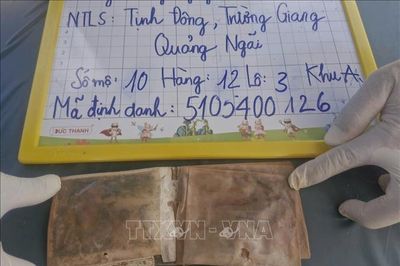 Phát hiện di vật mang tên liệt sĩ Trần Văn Thanh trong quá trình lấy mẫu ADN