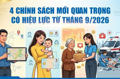 4 chính sách mới quan trọng có hiệu lực từ tháng 9/2026
