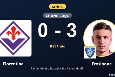 Thắng đậm Fiorentina ngay trên sân khách, Frosinone đẩy chủ nhà xuống nhóm cuối