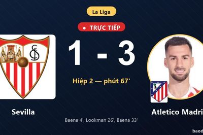 TRỰC TIẾPTrực tiếp Sevilla vs Atletico Madrid: Sevilla rút ngắn cách biệt 1-3