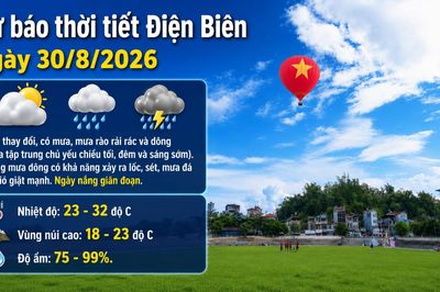 Bản tin Dự báo thời tiết ngày 30/8/2026