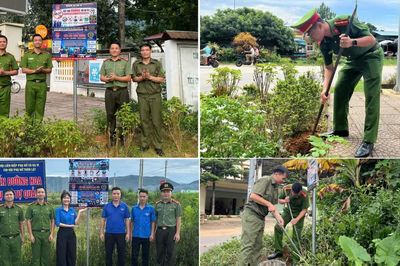 Công an xã không nghỉ lễ, dựng biển cảnh báo an toàn mỗi đường quê