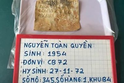 Đà Nẵng phát hiện di vật mang tên liệt sĩ Nguyễn Toàn Quyền, hy sinh năm 1972