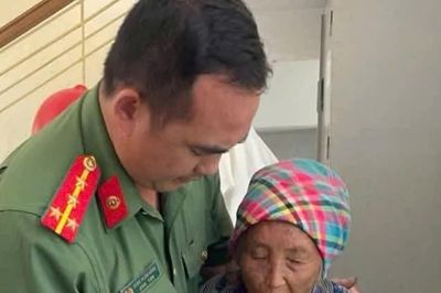 Tìm thấy cụ bà mất tích sau một đêm