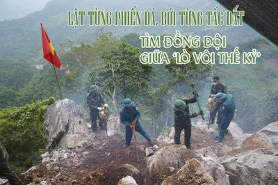 Lật từng phiến đá, bới từng tấc đất tìm đồng đội giữa 'lò vôi thế kỷ'