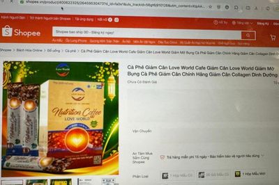 Cảnh báo cà phê giảm cân quảng cáo sai quy định trên Shopee