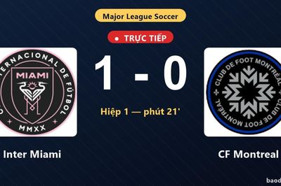 TRỰC TIẾPTrực tiếp Inter Miami vs CF Montreal: Inter Miami mở tỷ số