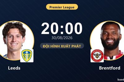 TRỰC TIẾPTrực tiếp Leeds vs Brentford: Thế trận giằng co những phút đầu, chưa có bàn thắng