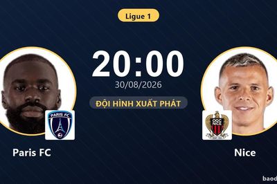 TRỰC TIẾPTrực tiếp Paris FC vs Nice: Đội hình xuất phát