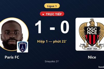 TRỰC TIẾPTrực tiếp Paris FC vs Nice: Paris FC mở tỷ số
