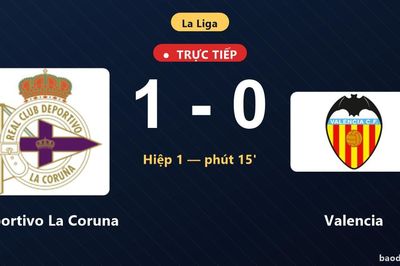 TRỰC TIẾPTrực tiếp Deportivo La Coruna vs Valencia: Deportivo La Coruna mở tỷ số
