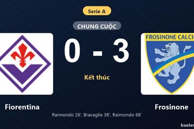 Thống kê trận đấu Fiorentina 0-3 Frosinone: Frosinone thắng đậm thuyết phục