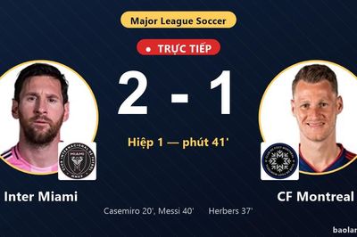 TRỰC TIẾPTrực tiếp Inter Miami vs CF Montreal: Hết hiệp 1, Inter Miami dẫn 2-1