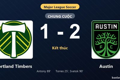 Thống kê trận đấu Portland Timbers 1-2 Austin: O. Svatok tỏa sáng, Austin giành trọn 3 điểm