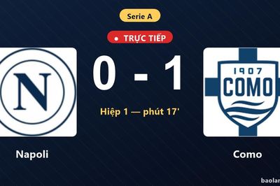 TRỰC TIẾPTrực tiếp Napoli vs Como: Como mở tỷ số
