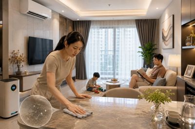 Nhà đóng kín bật điều hòa cả ngày: Vì sao vẫn có bụi và mùi khó chịu?