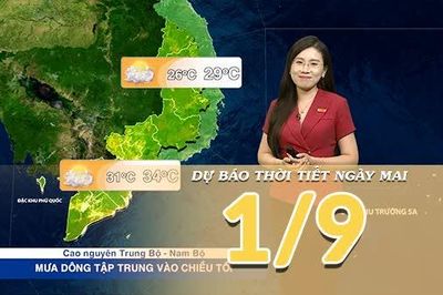 [Video] Dự báo thời tiết đêm nay và ngày mai 1/9/2026: Áp thấp nhiệt đới có khả năng mạnh lên thành bão