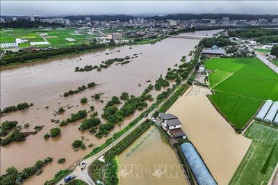 Mưa lớn gây ngập lụt tại Hàn Quốc