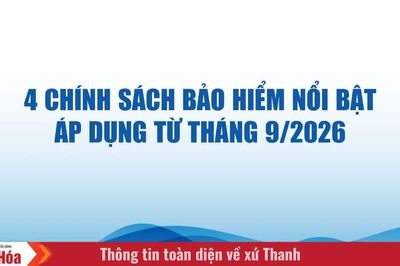 4 chính sách bảo hiểm nổi bật áp dụng từ tháng 9/2026