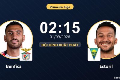 TRỰC TIẾPTrực tiếp Benfica vs Estoril: Benfica ép sân nhưng chưa có bàn thắng