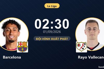 TRỰC TIẾPTrực tiếp Barcelona vs Rayo Vallecano: Đội hình xuất phát