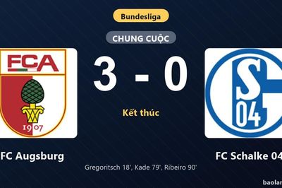 Thống kê trận đấu FC Augsburg 3-0 FC Schalke 04: FC Augsburg thắng đậm thuyết phục