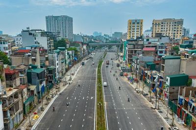 Ảnh toàn cảnh tuyến Vành đai 1 Hoàng Cầu - Voi Phục trước ngày thông xe kỹ thuật