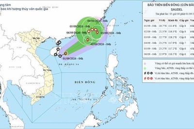 Bão số 5 giữ nguyên cường độ, di chuyển nhanh trên vùng biển phía Tây khu vực Bắc Biển Đông