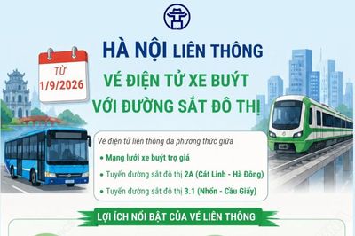 Từ 1/9/2026, Hà Nội liên thông vé điện tử xe buýt với đường sắt đô thị