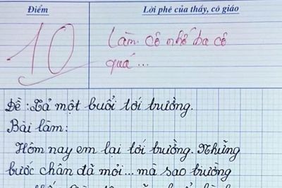 Bài văn tả một buổi đến trường đạt 10 điểm, nội dung là gì mà cô giáo xúc động khôn nguôi?